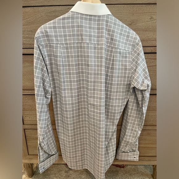 DAVID DONAHUE Trim Fit French Cuff Dress Shirt Size 15.5 - 34/35 - Picture 3 of 5